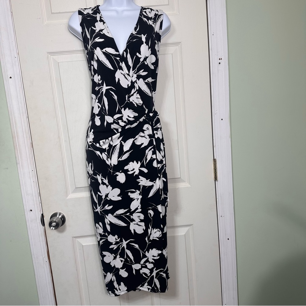 Sleeveless Wrap Tie Jersey Midi Dress Size 14/16‎